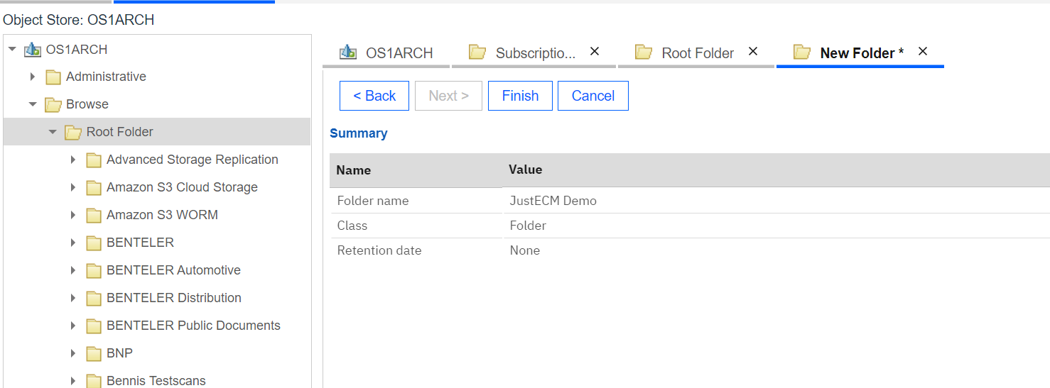 IBM Inheritance of folder permissions on documents added to